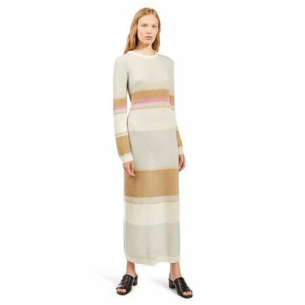 Missoni Colorblock Metallic Stripe Ribbed Cashmere Sweater Dress - Picture 13 of 14